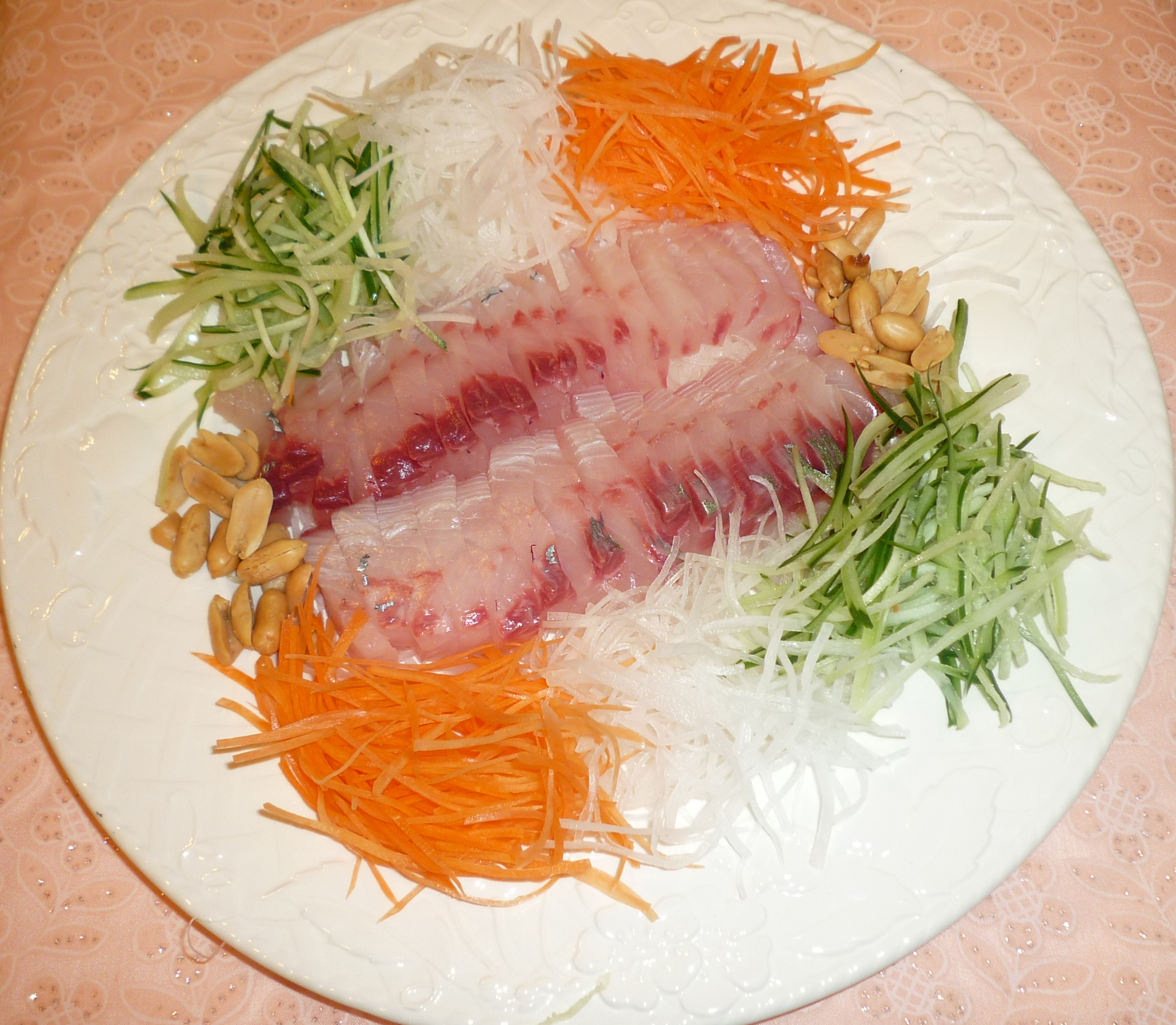 シマアジのお刺身 中華風 お家で簡単 魚レシピ 旬の魚介料理をお手軽に 魚食普及推進センター 一般社団法人 大日本水産会